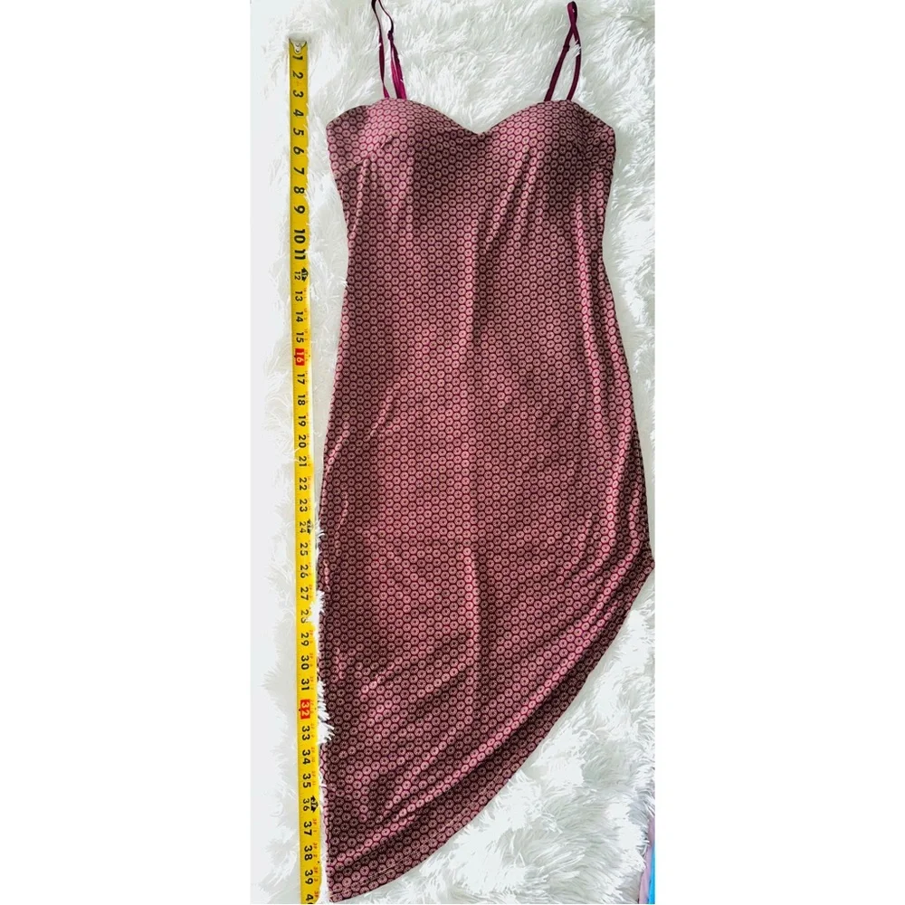Chic Asymmetrical Pink Dress - Picture 6 of 6